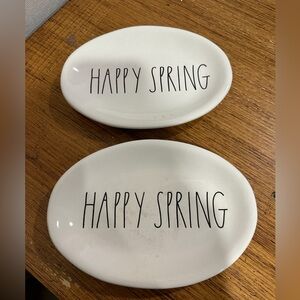 RAE DUNN “Happy Spring” Two Ovals